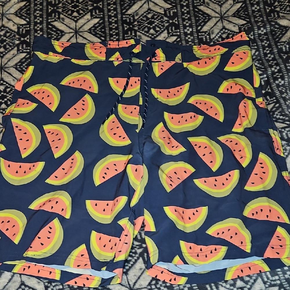 Mens Dip Watermelon Swim Shorts